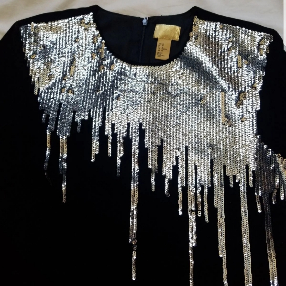 H&M fancy full sleeves velvet dress S